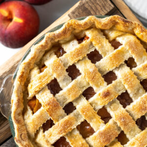 fresh peach pie recipe with lattice top crust