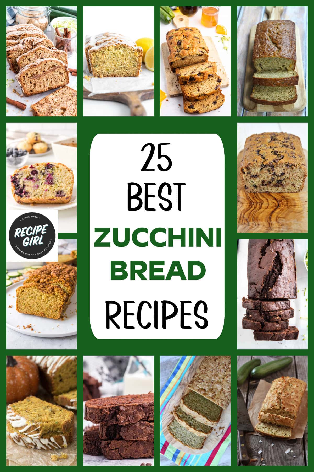 The best zucchini bread recipes to make with fresh summer zucchini! Find 25 delicious zucchini bread recipes, including classic zucchini bread, chocolate zucchini bread, lemon, blueberry, banana, streusel-topped and more creative variations. Save this collection for when your garden is overflowing with zucchini! collage best zucchini bread recipes