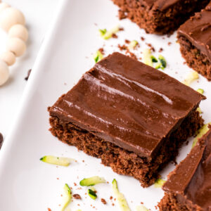 slices of chocolate zucchini cake