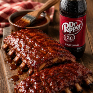 pinterest pin for dr. pepper ribs