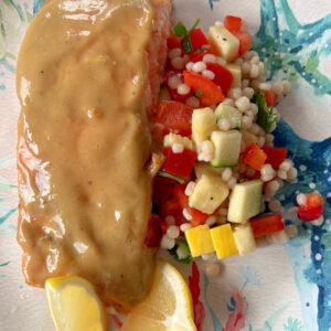 maple mustard salmon pinterest pin