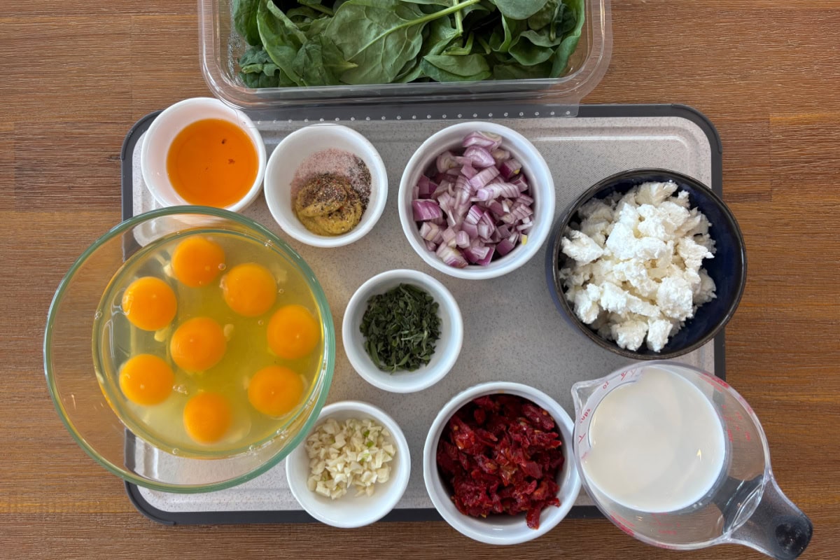 ingredients displayed for making marry me quiche