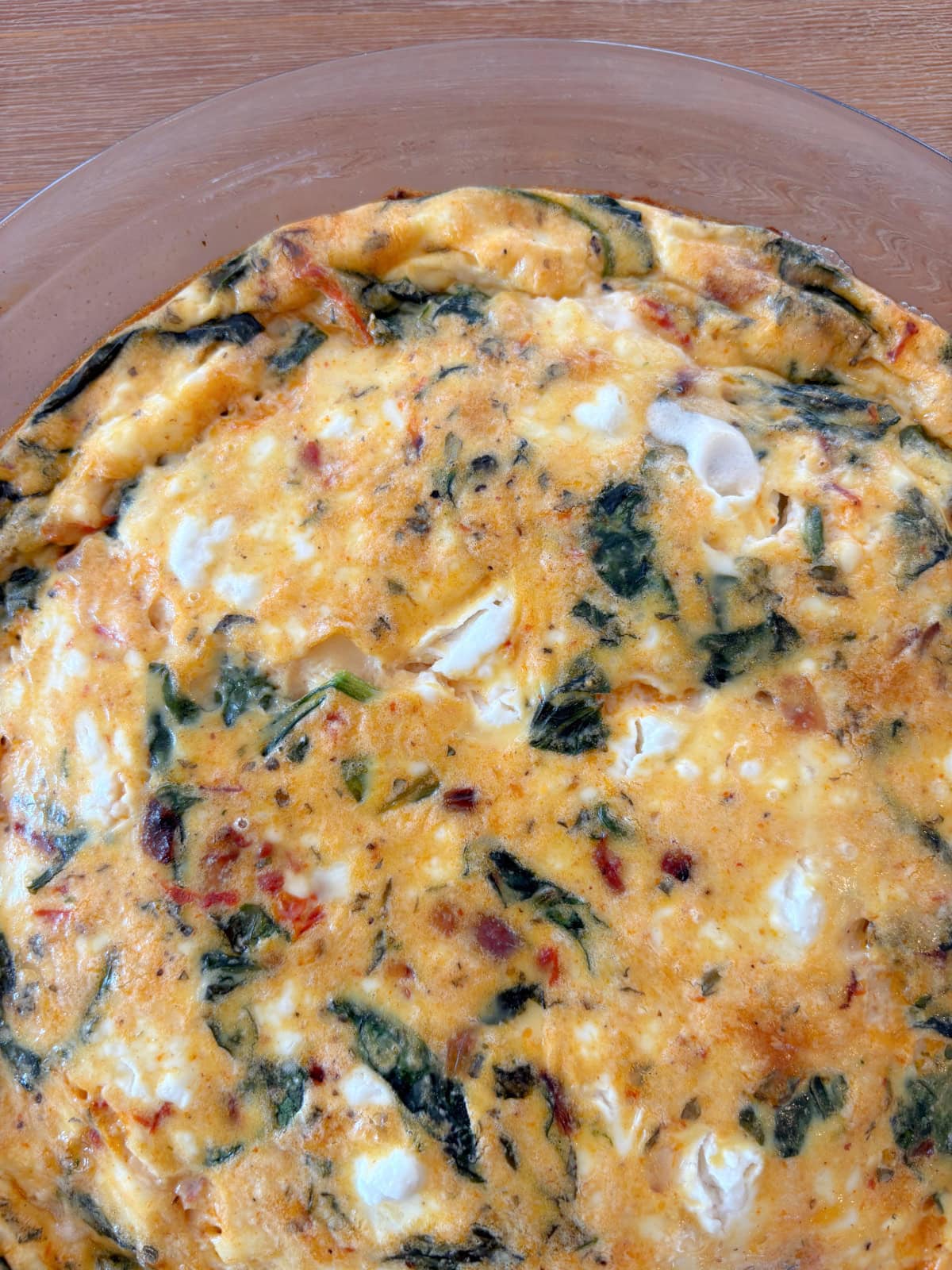 close up marry me quiche in pan