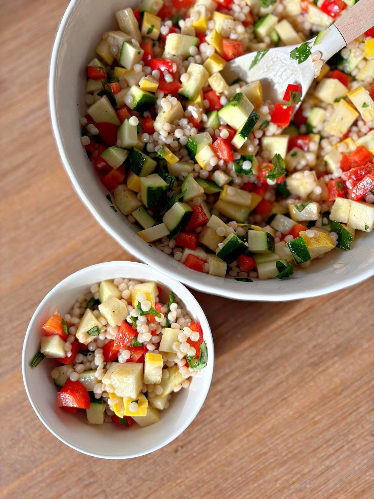 serving of summer couscous salad