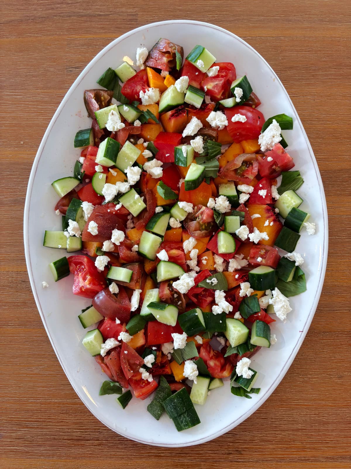 full platter of summer salad