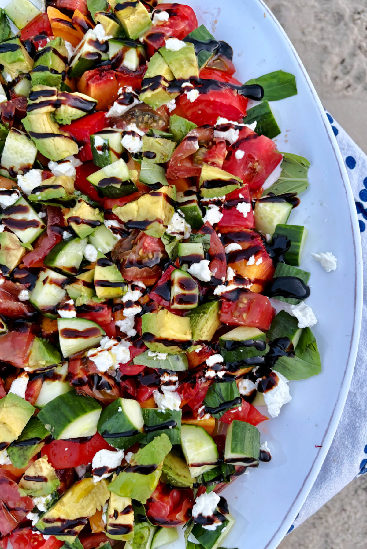 summer salad on platter