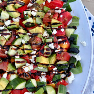 summer salad on platter