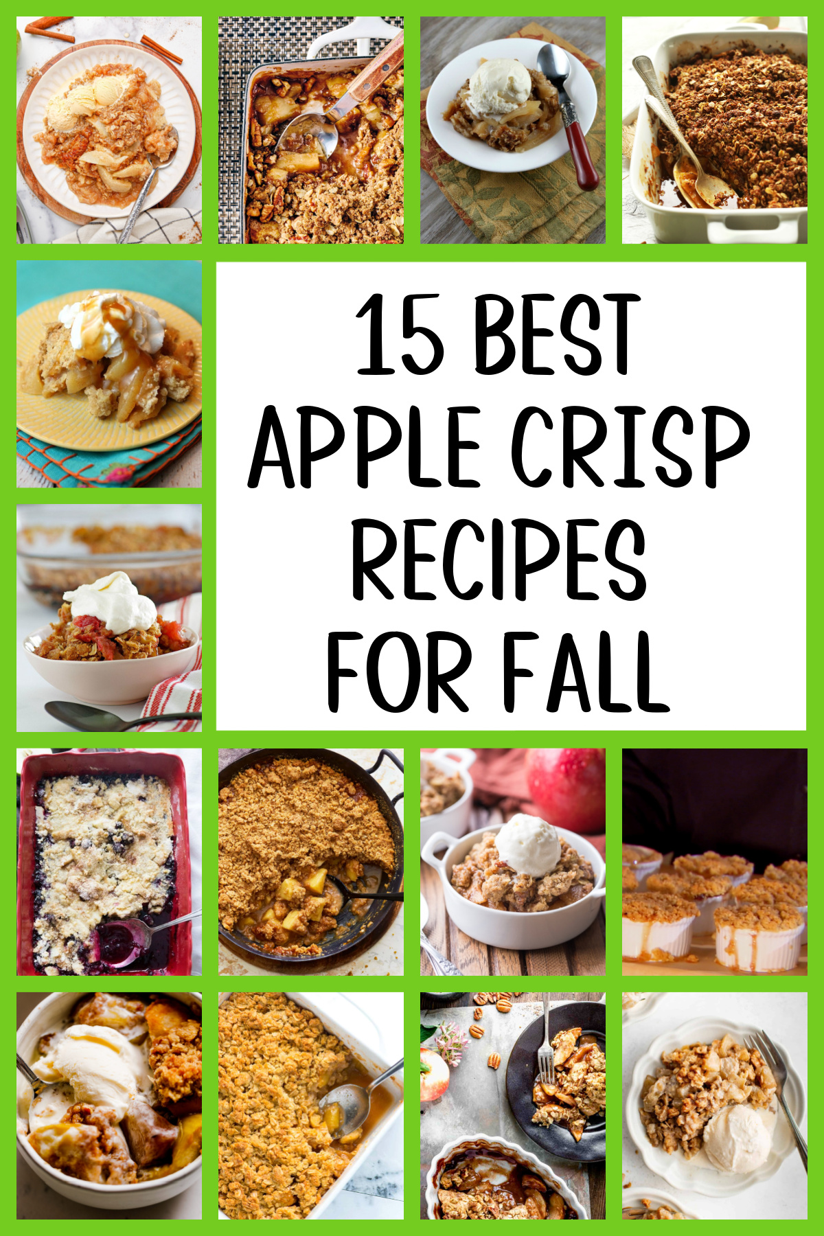 collage of the best apple crisp recipes