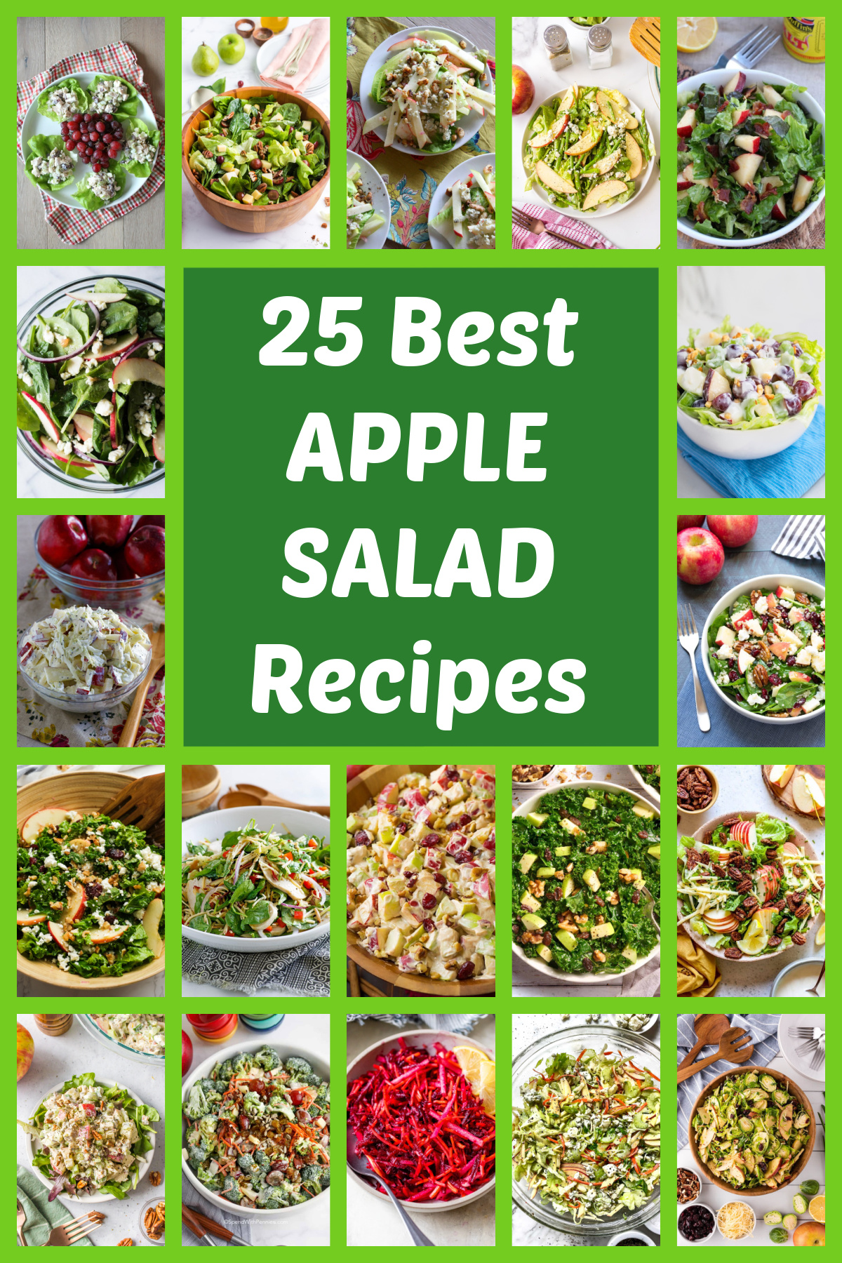 Apple Salad Recipes Collage