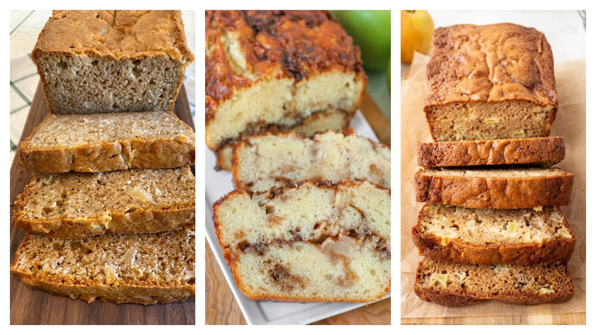 Apple bread collage