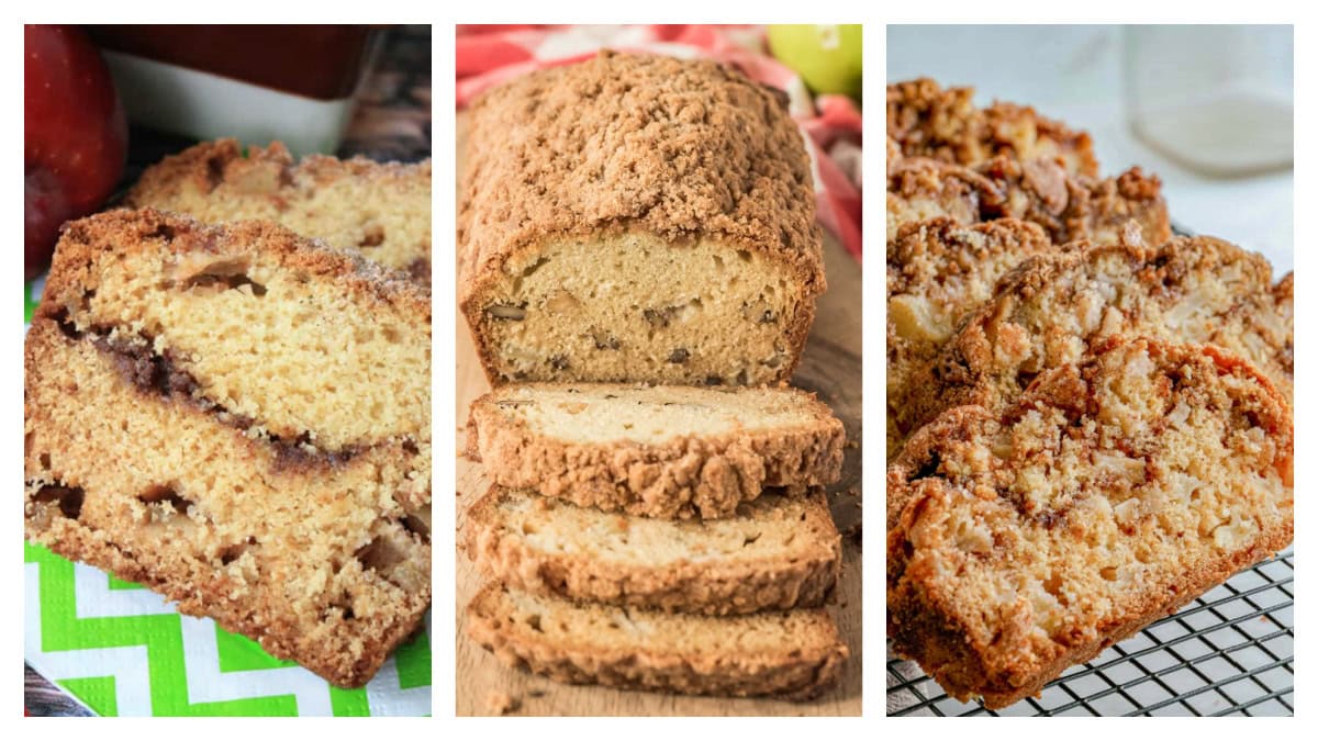 apple bread collage