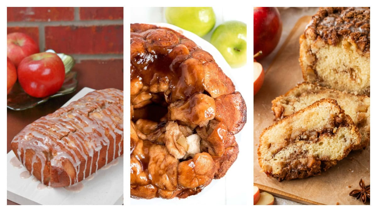 apple bread collage