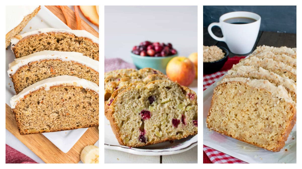 apple bread collage