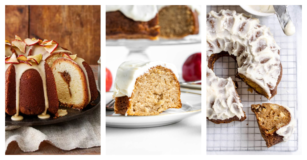 Looking for the best apple cake recipes? This collection is packed with cozy fall favorites, including classic apple cakes, Bundt cakes, coffee cakes, caramel apple cakes and more. Save this list for apple season and start baking! three apple bundt cake recipes