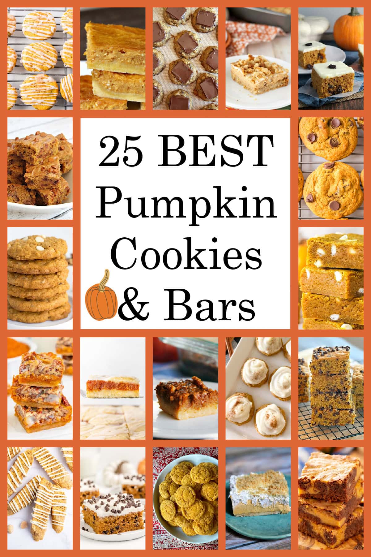 collage of best pumpkin cookies and bars