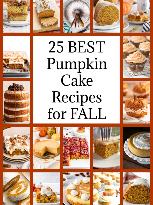 collage of best pumpkin cake recipes