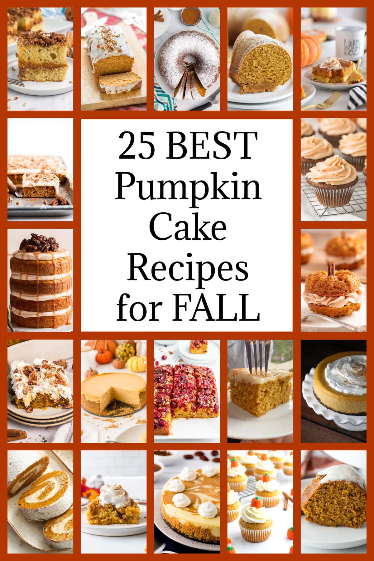 collage of best pumpkin cake recipes