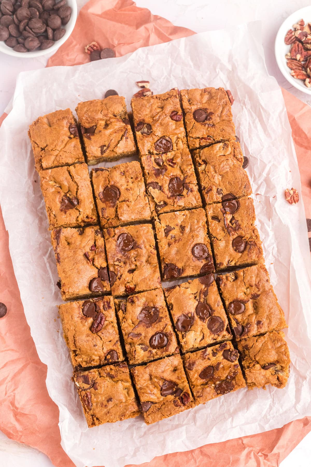 bourbon bars cut into pieces