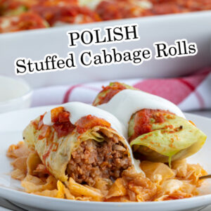 pinterest image for polish cabbage rolls