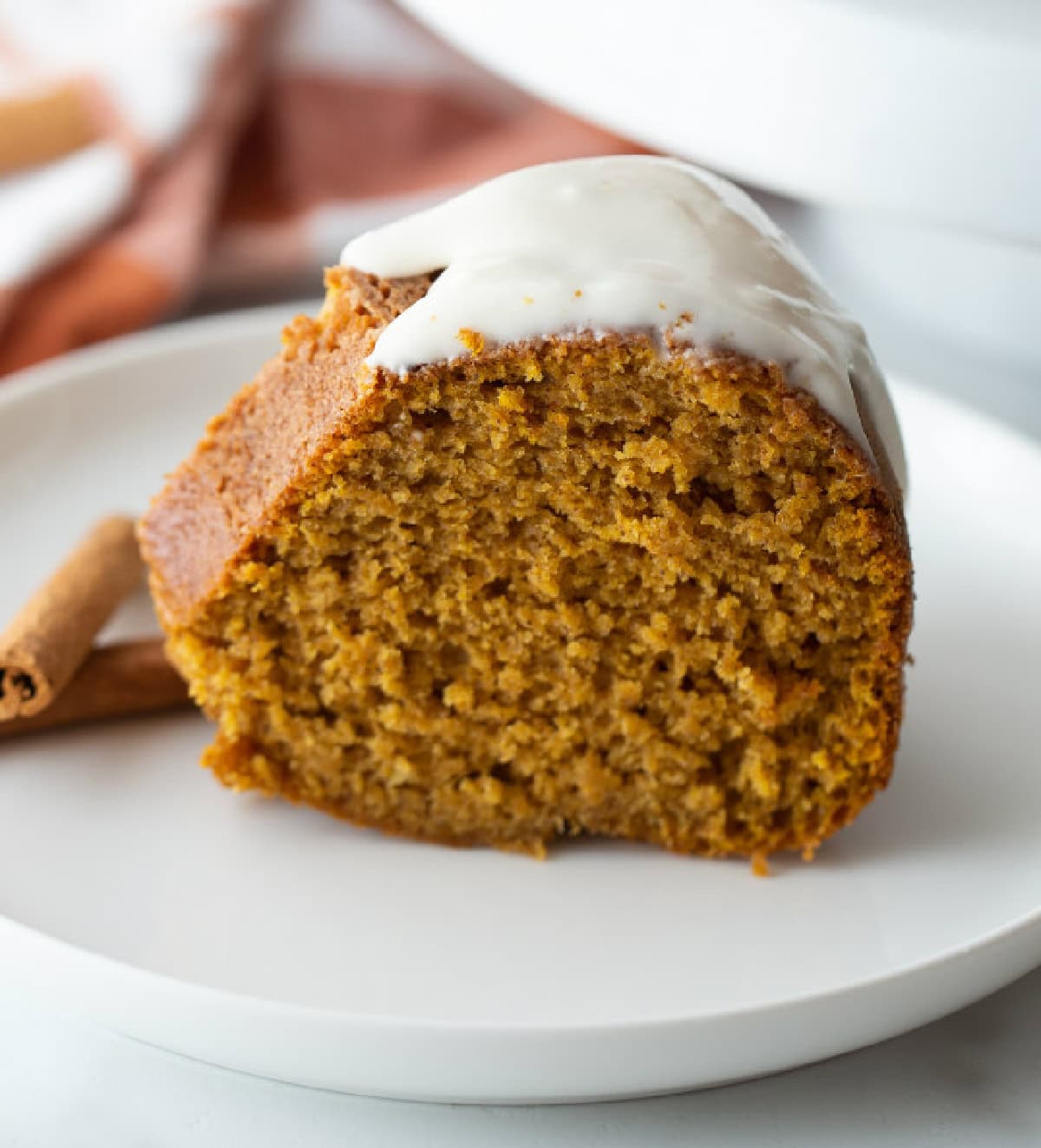 slice of pumpkin bundt cake