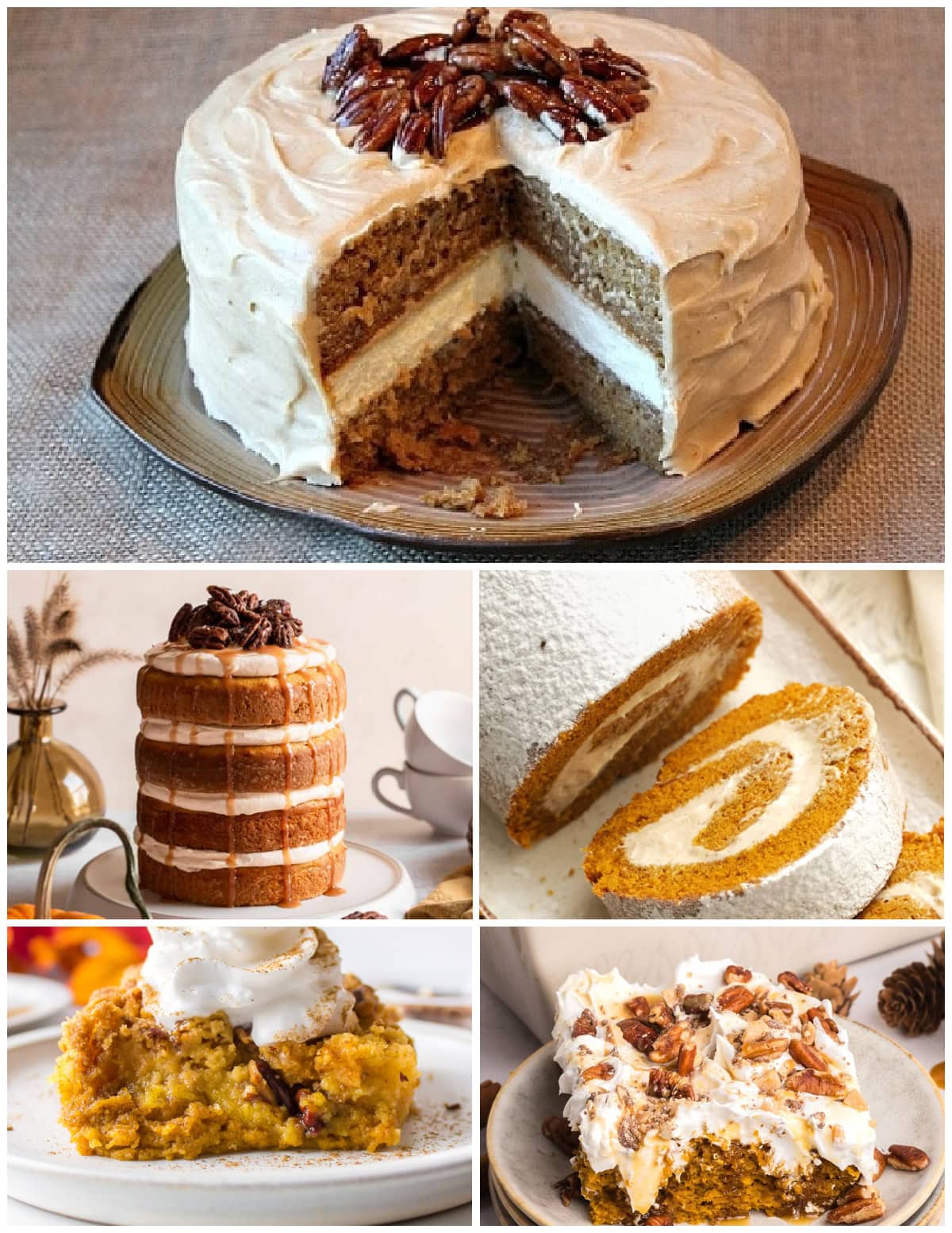 special pumpkin cakes collage